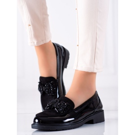 S. BARSKI Chaussures avec nœud décoratif S.BARSKI le noir 1