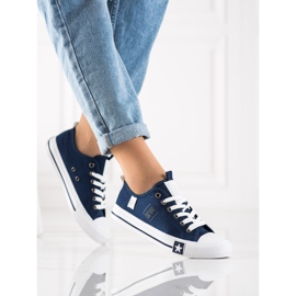 Baskets Big Star pour femmes JJ274256 bleu marine bleu 2