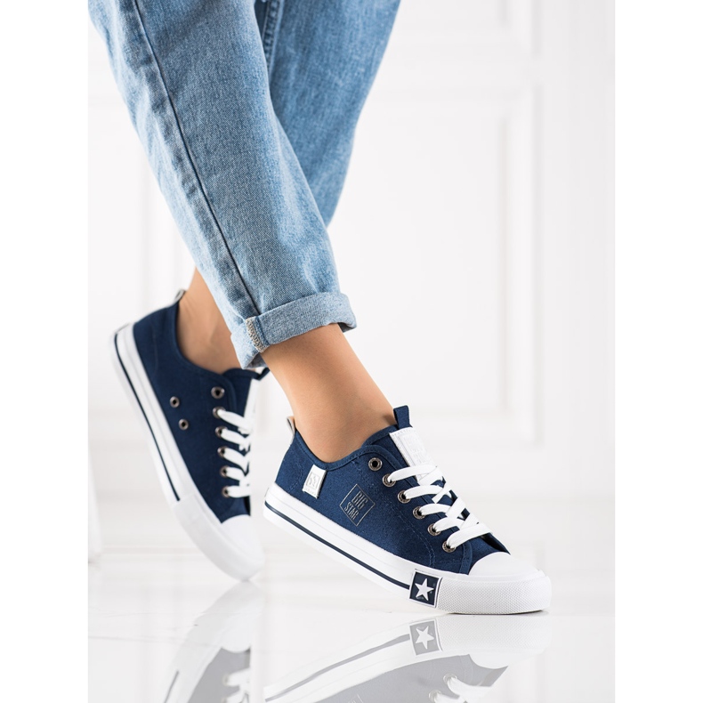 Baskets Big Star pour femmes JJ274256 bleu marine bleu 2