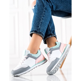 RTX WALK Chaussures de sport colorées blanc gris multicolore 1