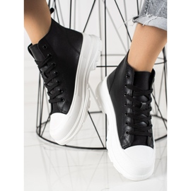 TRENDI Baskets hautes noires le noir 1 TRENDI Baskets hautes noires le noir 1