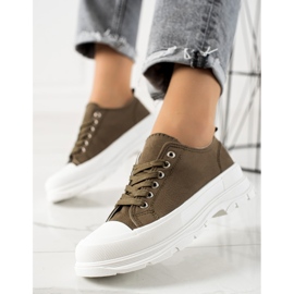 TRENDI Baskets vertes à la mode 1