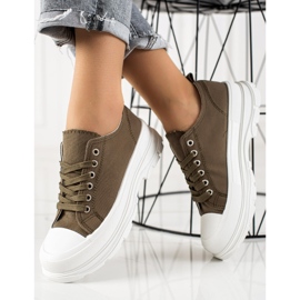 TRENDI Baskets vertes à la mode 2