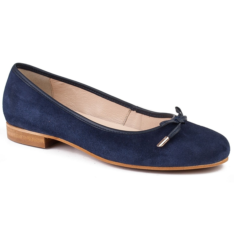 Marco Shoes Ballerines en daim 1152P en bleu marine 1