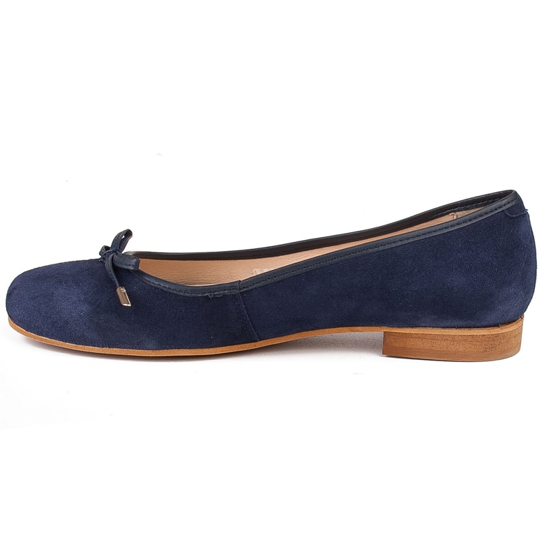 Marco Shoes Ballerines en daim 1152P en bleu marine 2