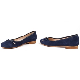 Marco Shoes Ballerines en daim 1152P en bleu marine 3