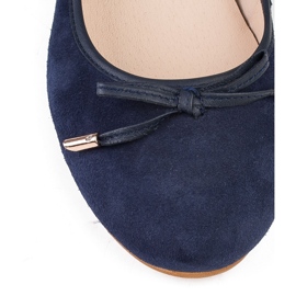 Marco Shoes Ballerines en daim 1152P en bleu marine 5