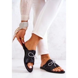 Chaussons Femme Cuir Nicole 2659/001 Noir le noir 2