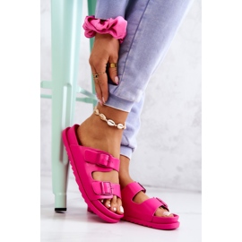S.Barski Chaussons Caoutchouc Avec Boucle Fuchsia Corina rose 2 S.Barski Chaussons Caoutchouc Avec Boucle Fuchsia Corina rose 2