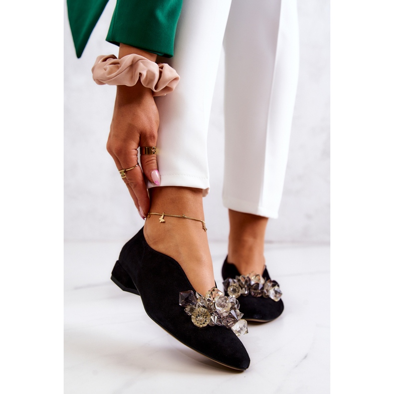 PA2 Chaussures élégantes en daim avec décoration McQueen noire le noir 1 PA2 Chaussures élégantes en daim avec décoration McQueen noire le noir 1