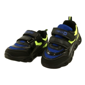 ADI Chaussures de sport LED Glowing Velcro News 22DZ32-4836 Royal le noir bleu vert 2
