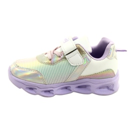 ADI Sports Chaussures LED Glowing Velcro News 22DZ32-4837 Lilas-Blanc violet rose argent 1 ADI Sports Chaussures LED Glowing Velcro News 22DZ32-4837 Lilas-Blanc violet rose argent 1
