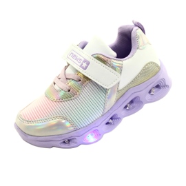 ADI Sports Chaussures LED Glowing Velcro News 22DZ32-4837 Lilas-Blanc violet rose argent 3 ADI Sports Chaussures LED Glowing Velcro News 22DZ32-4837 Lilas-Blanc violet rose argent 3