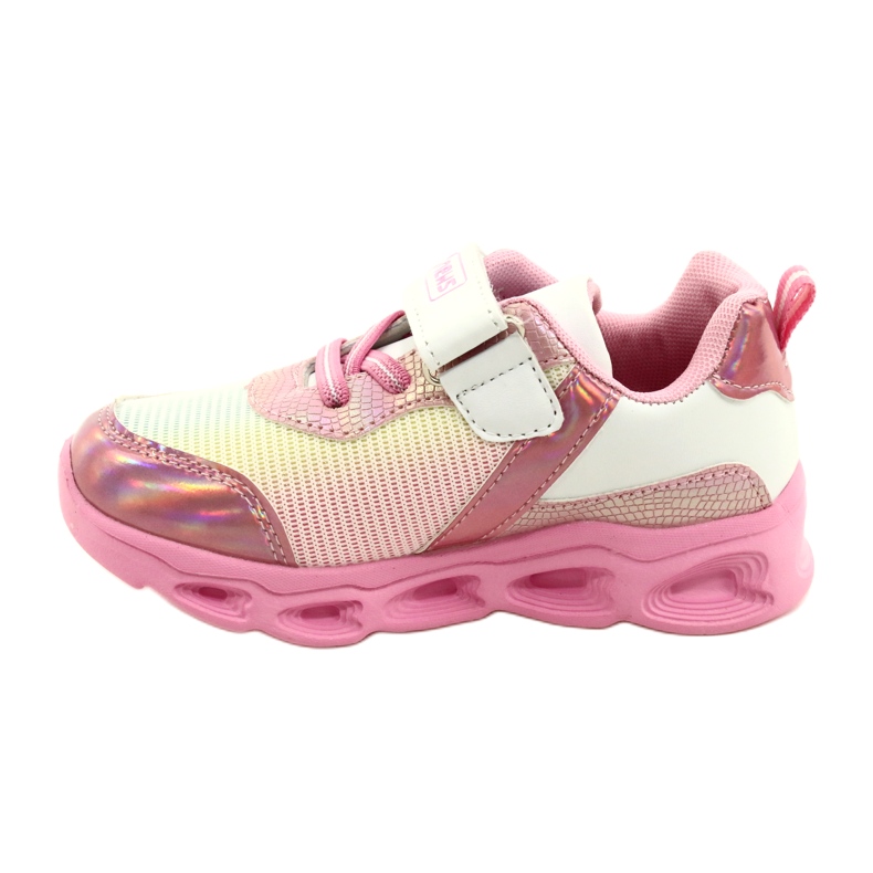 ADI Sports Chaussures LED Glowing Velcro News 22DZ32-4837 Rose / Blanc 1