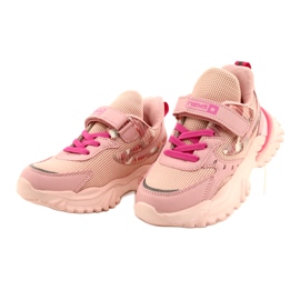 Chaussures de sport Velcro NEWS 22DZ32-4931 Rose 2