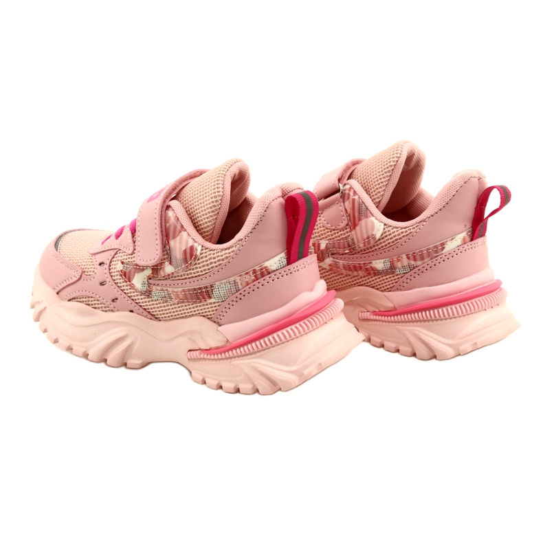 Chaussures de sport Velcro NEWS 22DZ32-4931 Rose 5
