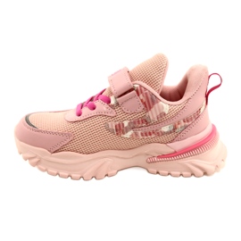 Chaussures de sport Velcro NEWS 22DZ32-4931 Rose 1