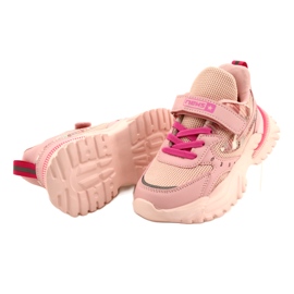 Chaussures de sport Velcro NEWS 22DZ32-4931 Rose 3