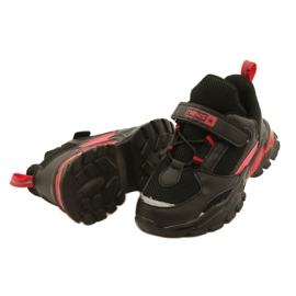 Velcro News des garçons sportifs 22dz32-4932 Czarne-Czerwone noir 3