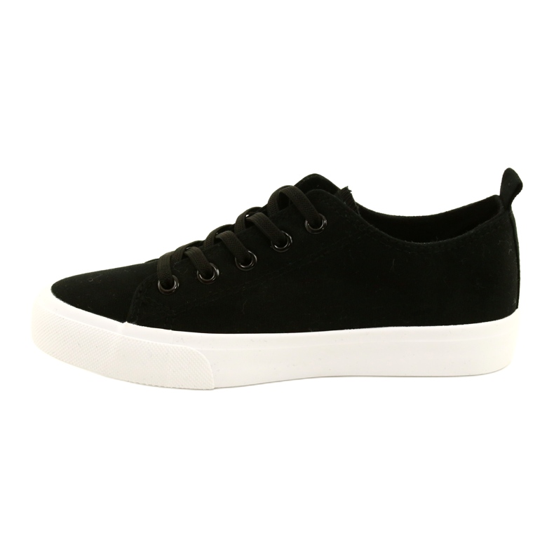 Atletico Baskets classiques à ligature noire aux enfants. 1