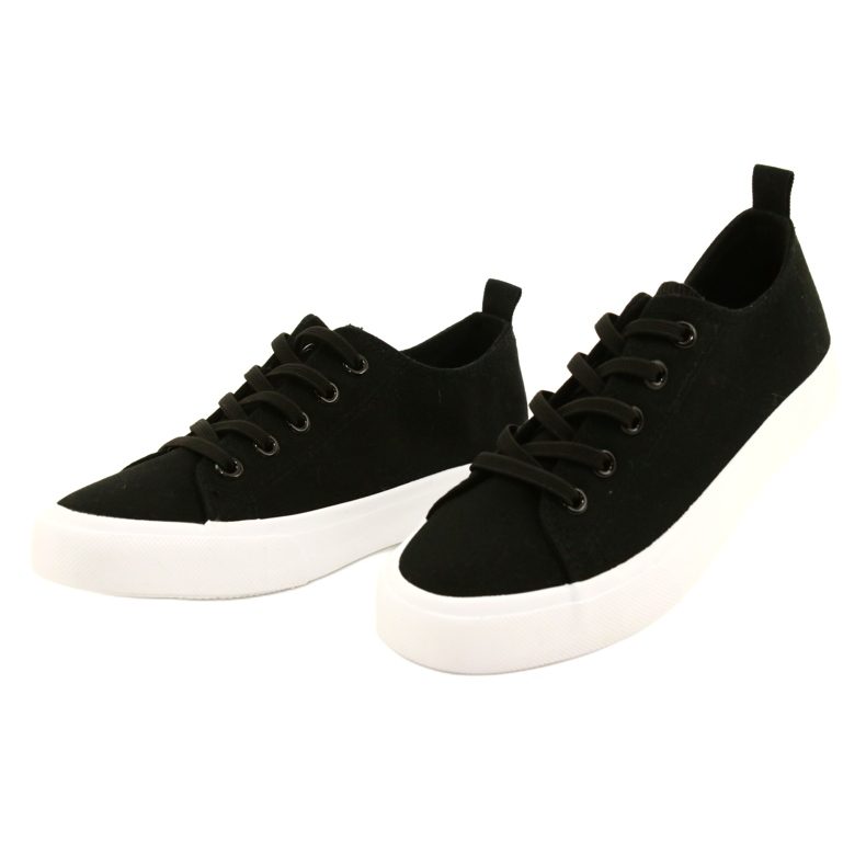 Atletico Baskets classiques à ligature noire aux enfants. 2