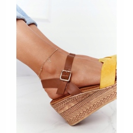 Sandales Jaune Sur Compensée S.Barski GD-38 brun 4