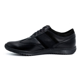 Polbut Chaussures décontractées en cuir pour hommes 2117P noir 1