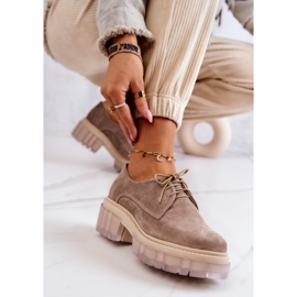 Mocassins Tendance Daim Beige Lauriss 1