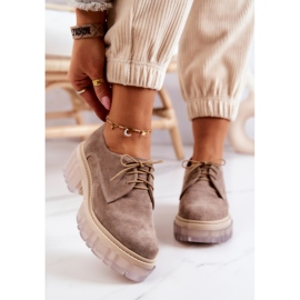Mocassins Tendance Daim Beige Lauriss 3