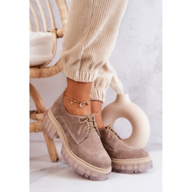 Mocassins Tendance Daim Beige Lauriss 2