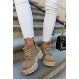 Chaussures Sur La Semelle Massive Nicole 2701/060 Beige 1