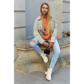 S.Barski Baskets pour femmes Bottes Larina beige clair 1