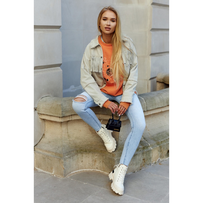 S.Barski Baskets pour femmes Bottes Larina beige clair 1