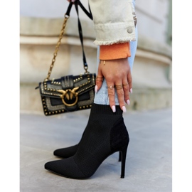 S.Barski Bottes pour femmes avec une chaussette sur un talon haut noir Last Night le noir 2 S.Barski Bottes pour femmes avec une chaussette sur un talon haut noir Last Night le noir 2