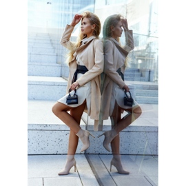 S.Barski Bottines pour femmes avec une chaussette à talon haut Beige Last Night 2 S.Barski Bottines pour femmes avec une chaussette à talon haut Beige Last Night 2