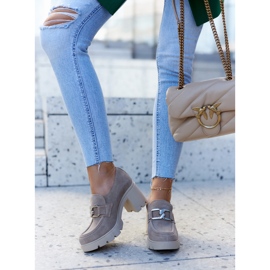 Lemar Chaussures élégantes sur un pilier avec une décoration Harmell beige 1