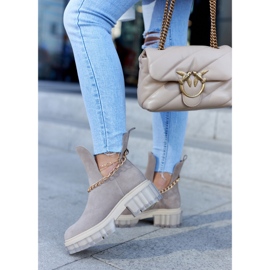 Bottines en daim à la mode avec une coupe beige Forget Me 2