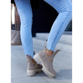 Bottines en daim à la mode avec une coupe beige Forget Me 3