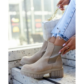 Lemar Bottines Femme Daim Beige clair Kennel 4