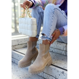 Lemar Bottines Femme Daim Beige clair Kennel 3