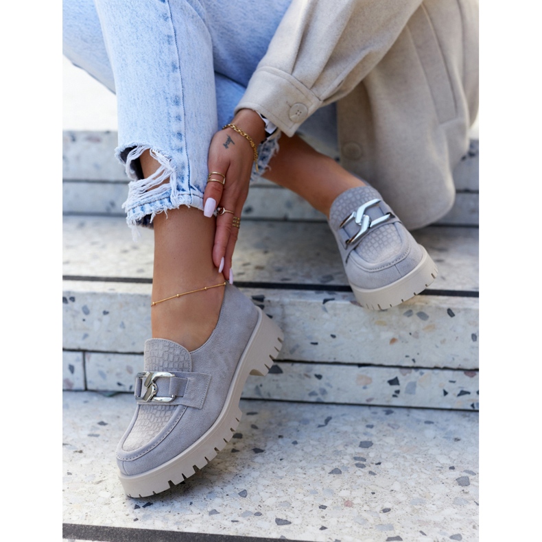 La.Fi Mocassins Tendance Daim Gris clair Rayhan 2