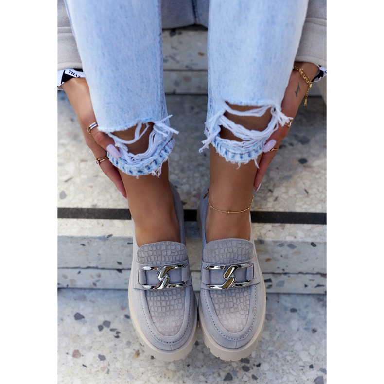 La.Fi Mocassins Tendance Daim Gris clair Rayhan 1