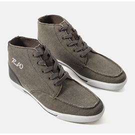 Baskets montantes Perez marron beige 1 Baskets montantes Perez marron beige 1