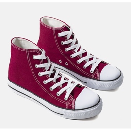 Baskets montantes bordeaux Bagwell rouge 1