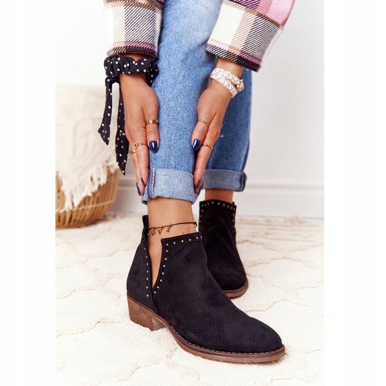 PS1 Bottines ajourées Clever noires à découpes le noir 1