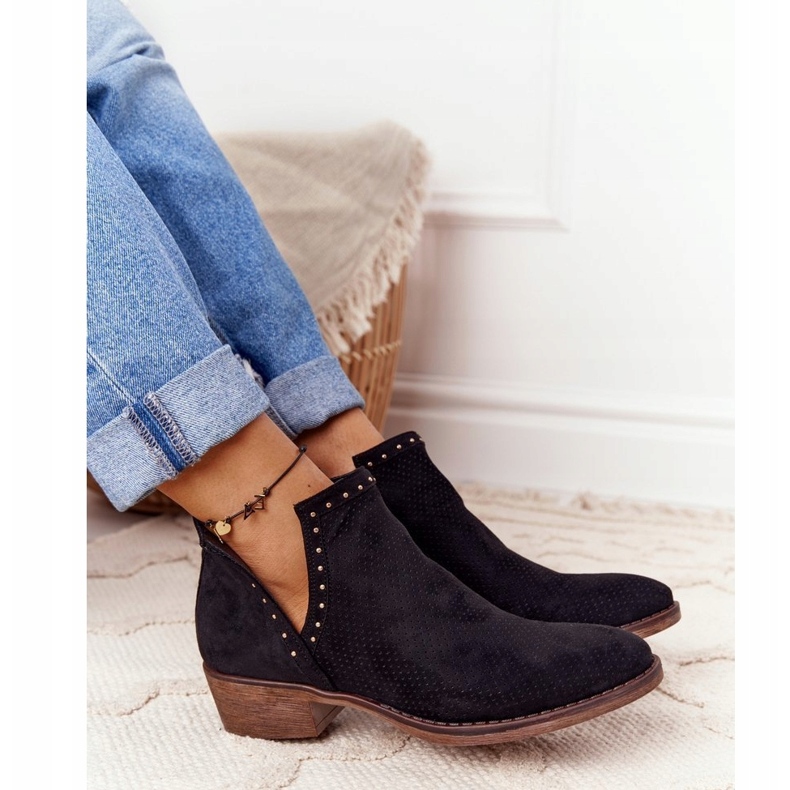 PS1 Bottines ajourées Clever noires à découpes le noir 4