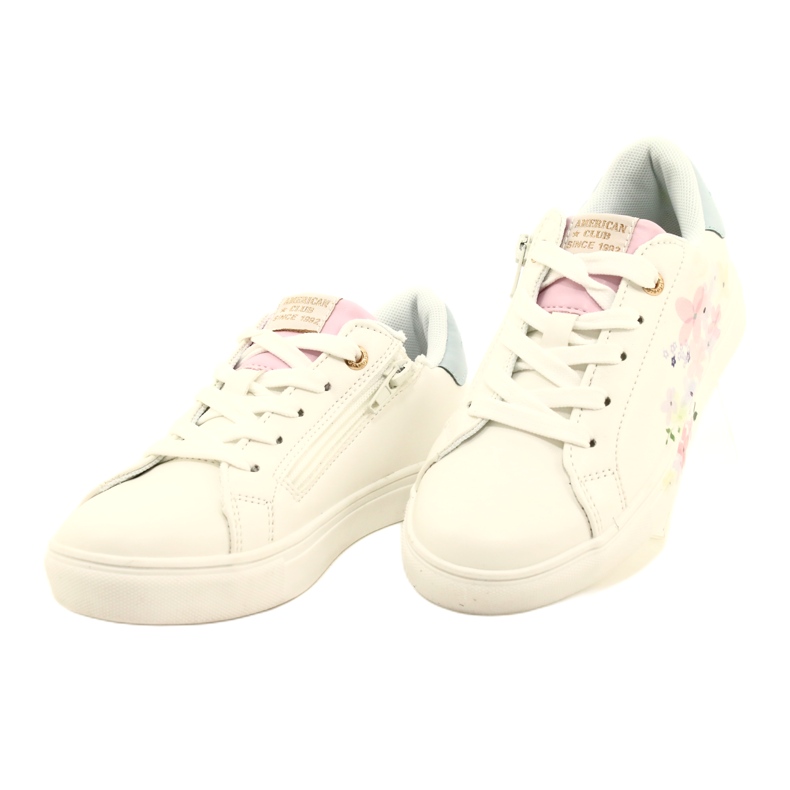 Baskets de sport blanches Flowers American Club ES91 2 Baskets de sport blanches Flowers American Club ES91 2