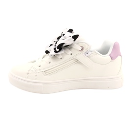 Baskets de sport blanches avec nœud et papillon American Club ES64 1