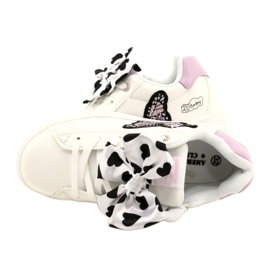 Baskets de sport blanches avec nœud et papillon American Club ES64 5