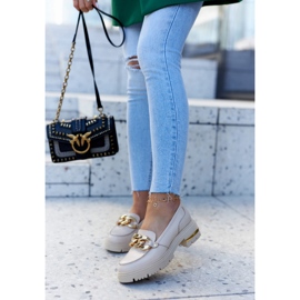 PA2 Mocassins Femme Mocassins Cuir Beige Mollie 1